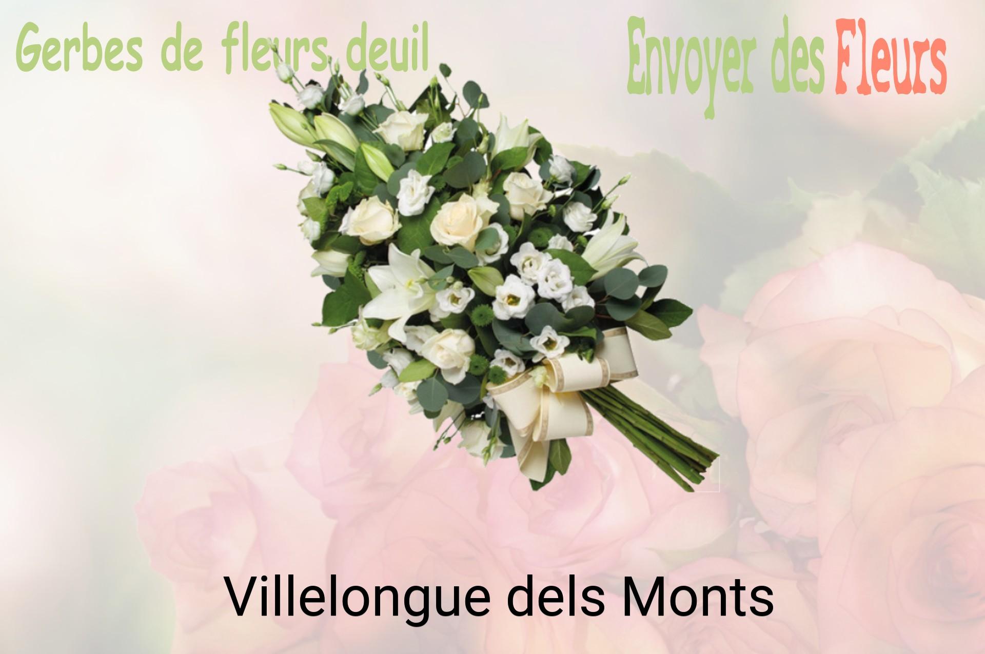 Gerbe de fleurs de deuil livrée à Villelongue-dels-Monts